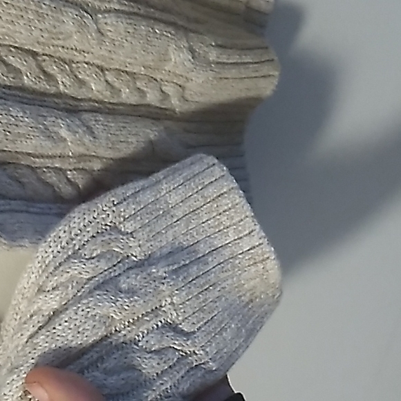 🔴 Croft&Barrow Creme Fisherman's Knot Knit Sweater 100% Cotton Large - Picture 2 of 5